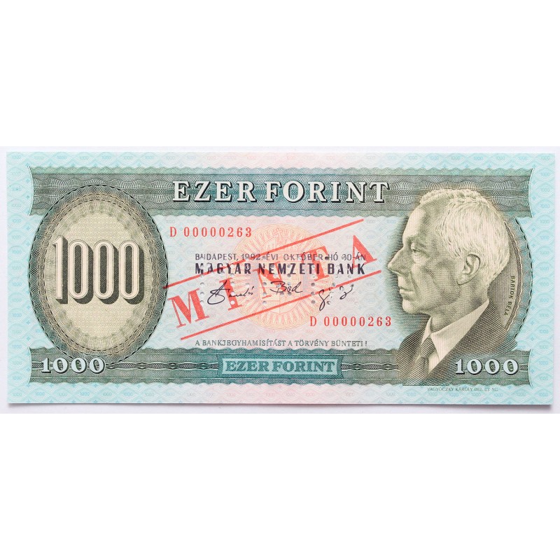 1000 forint 1992 MINTA