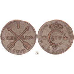Svédország, XIV. Károly János 1 skilling 1819