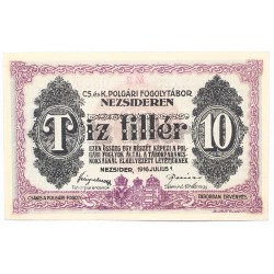 Hadifogolytábor Nezsider 10 fillér 1916 MS változat