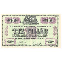 Hadifogolytábor Ostffyasszonyfa 10 fillér 1916