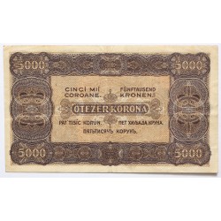5000 korona 1923 Magyar Pénzjegynyomda