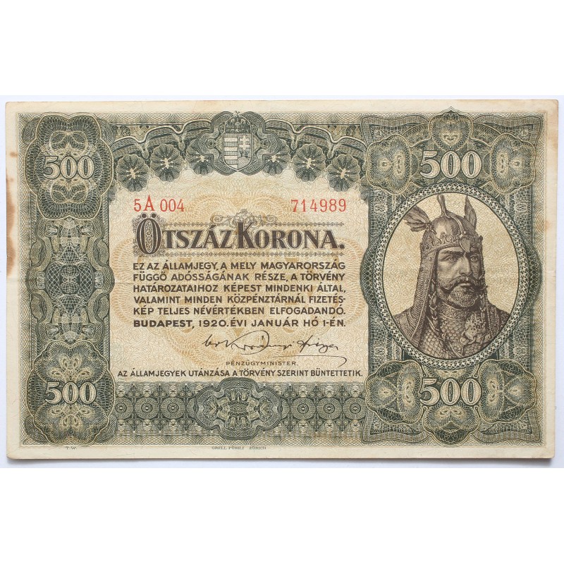 500 korona 1920