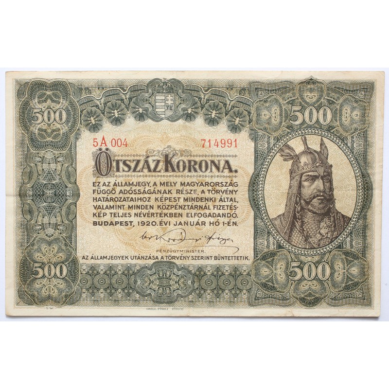 500 korona 1920