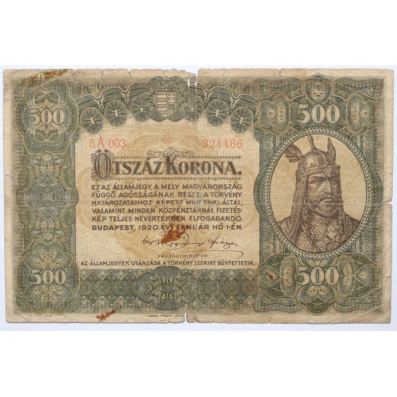 500 korona 1920