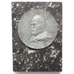 Tisza István halálára 1918. X. 31. plakett márványlapon, Bődy Kálmán
