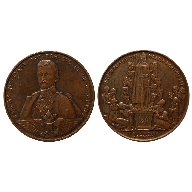 IV. Károly 1887-1922 bronz érem