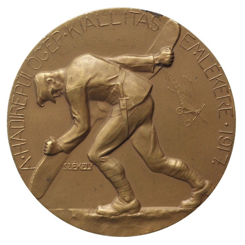 A hadirepülőgép kiállítás emlékére 1917 érem