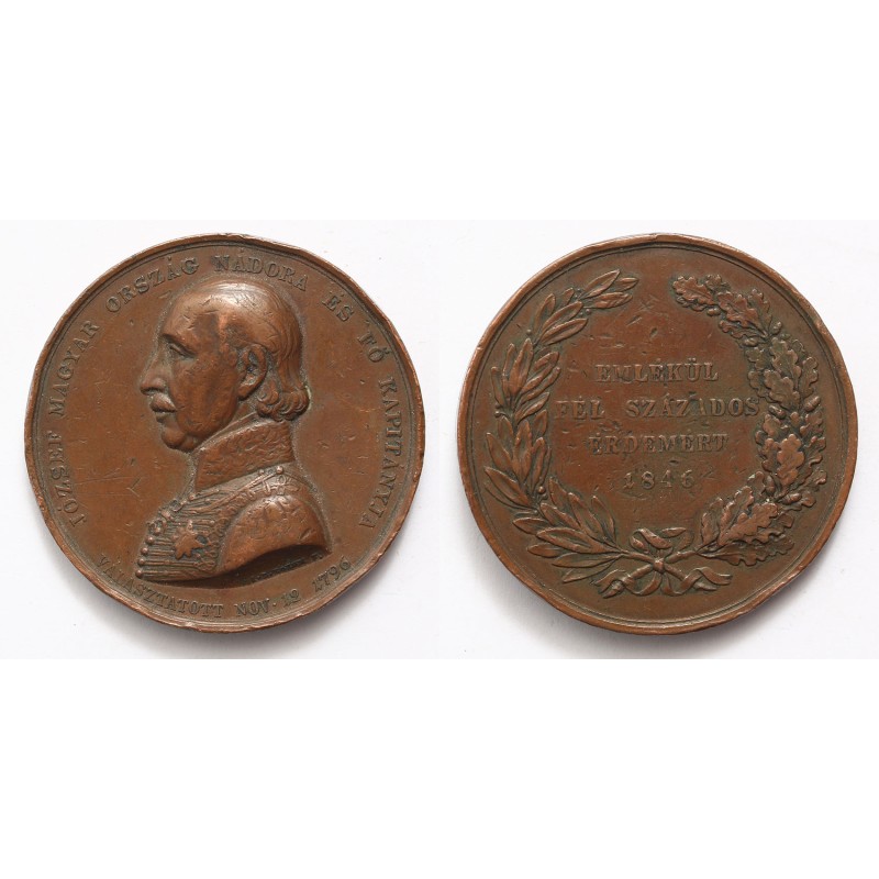 József Nádor 50 éves jubileumi emlékérem 1846