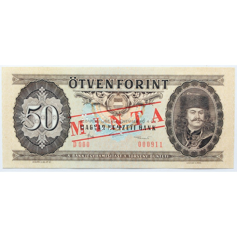 50 forint 1986 MINTA