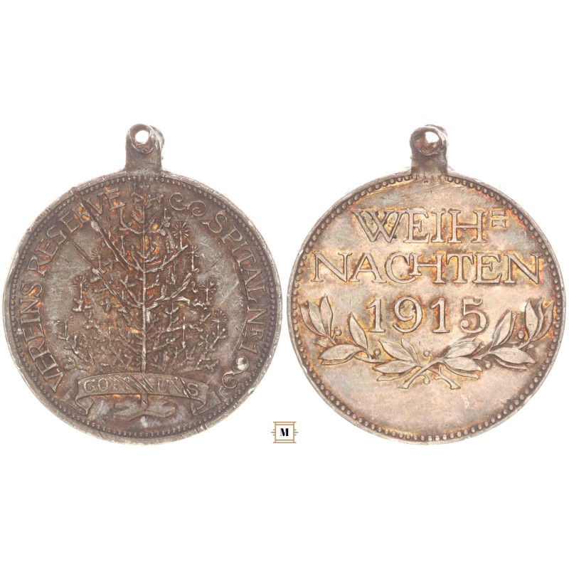 1. sz. Egyesületi Tartalék Kórház Front Karácsony 1915 érem