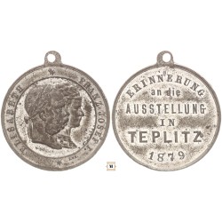 Ferenc József és Erzsébet Teplitzi kiállítás emlékérem