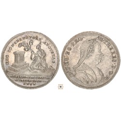 Mária Terézia himlőből való felgyógyulására zseton 1767