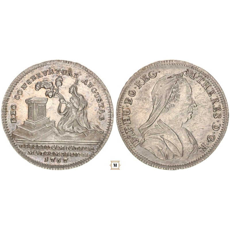 Mária Terézia himlőből való felgyógyulására zseton 1767