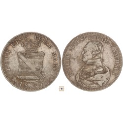 Szászország I. Frigyes Ágost tallér 1824 S