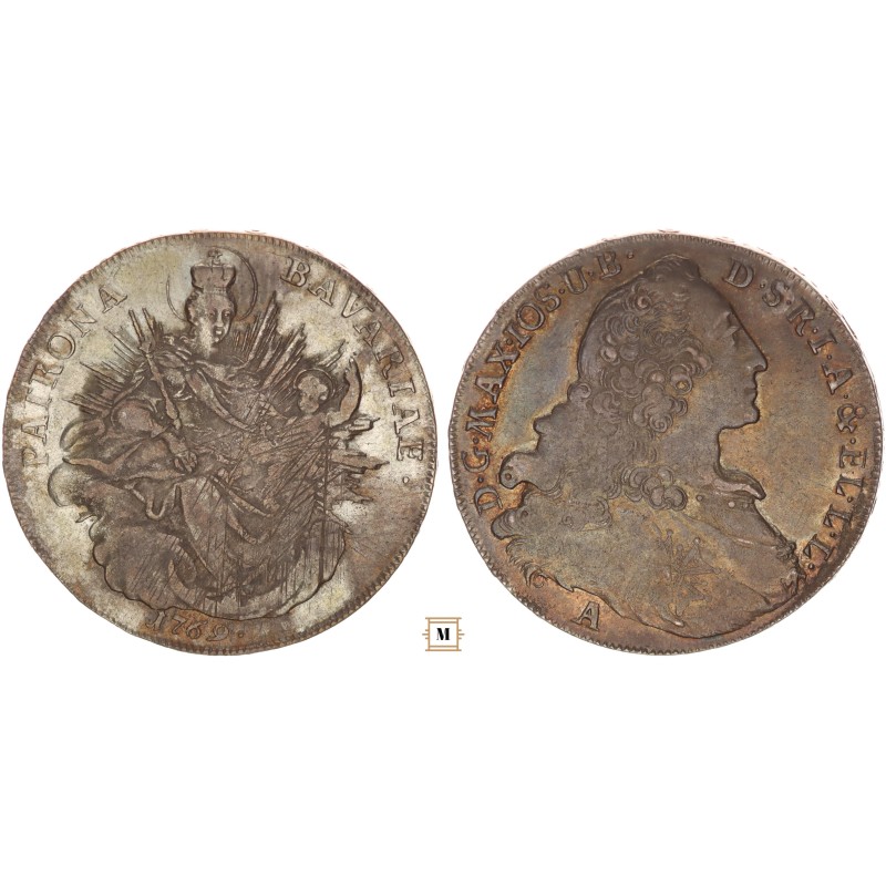 Bajorország III. Miksa József tallér 1769 A