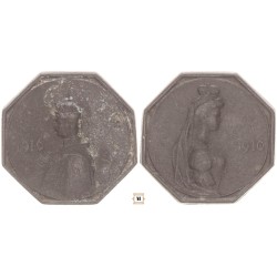 IV. Károly és Zita koronázási zseton 1916