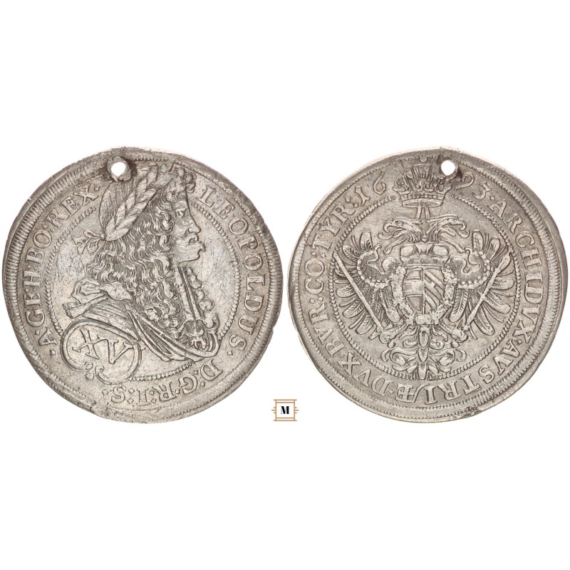 I. Lipót 15 krajcár 1693 Bécs