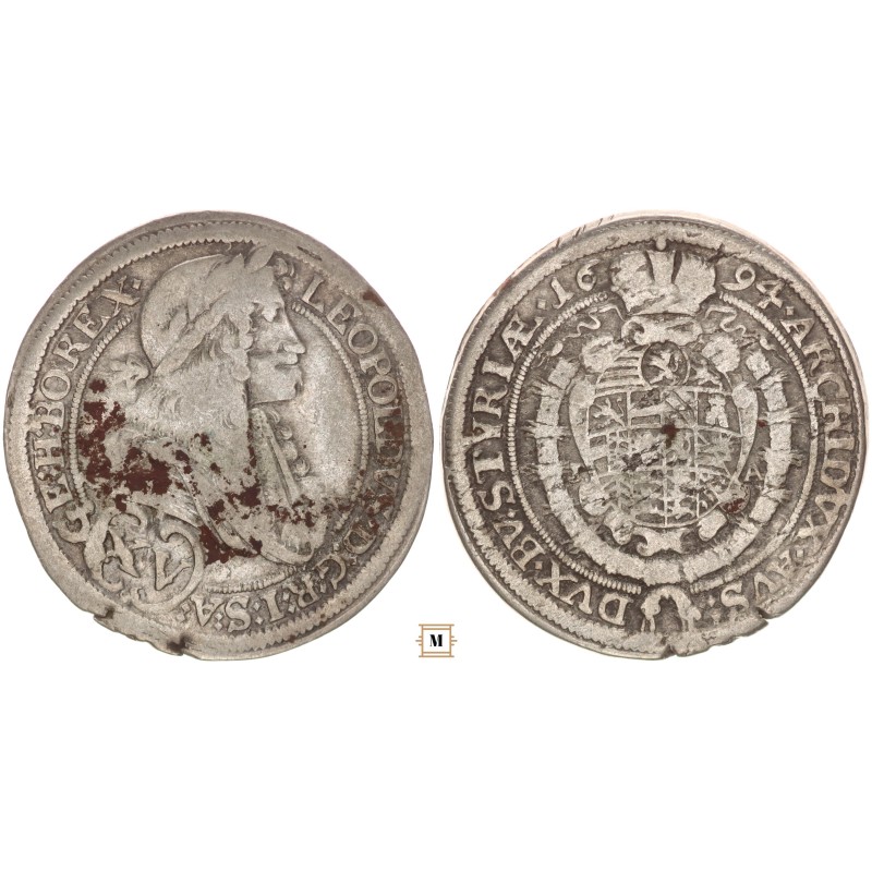 I. Lipót 15 krajcár 1694 IA Graz