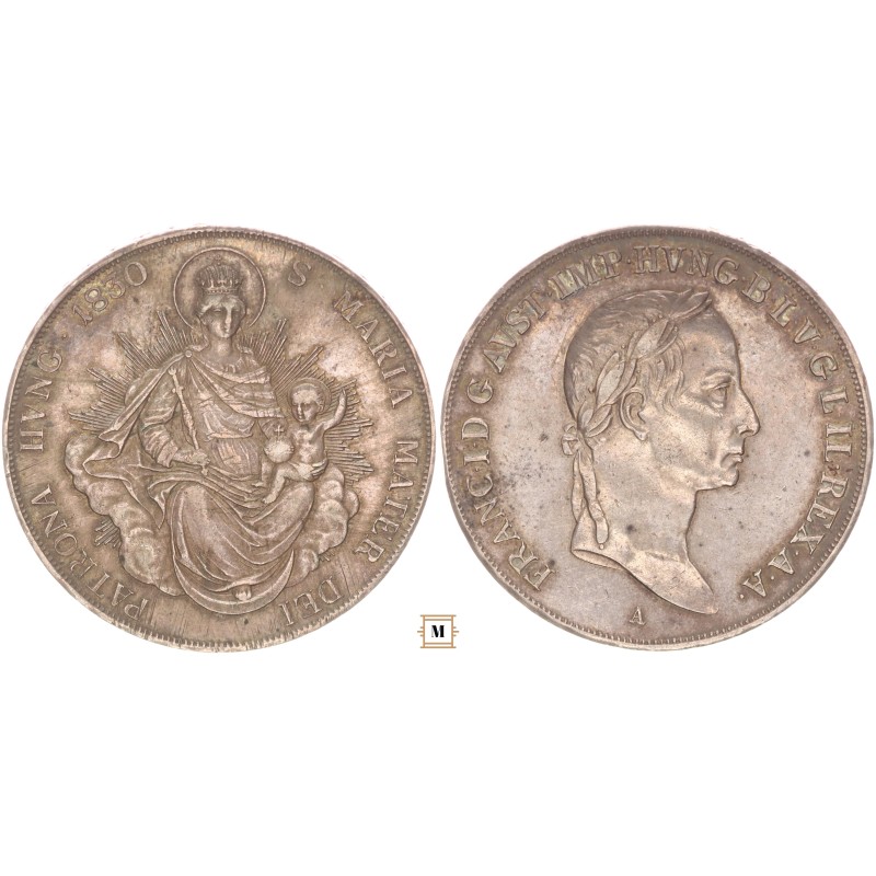 I. Ferenc madonnás tallér 1830 A