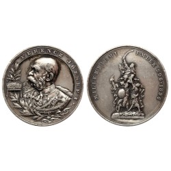 Ferenc József - Milleniumi ezüst emlékérem 1896