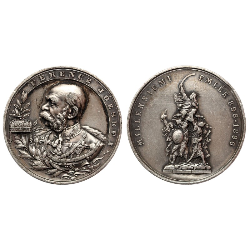Ferenc József - Milleniumi ezüst emlékérem 1896