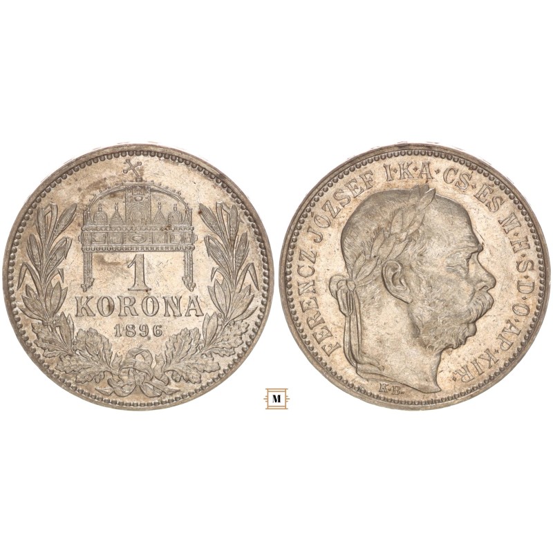 Ferenc József  1 korona 1896 KB