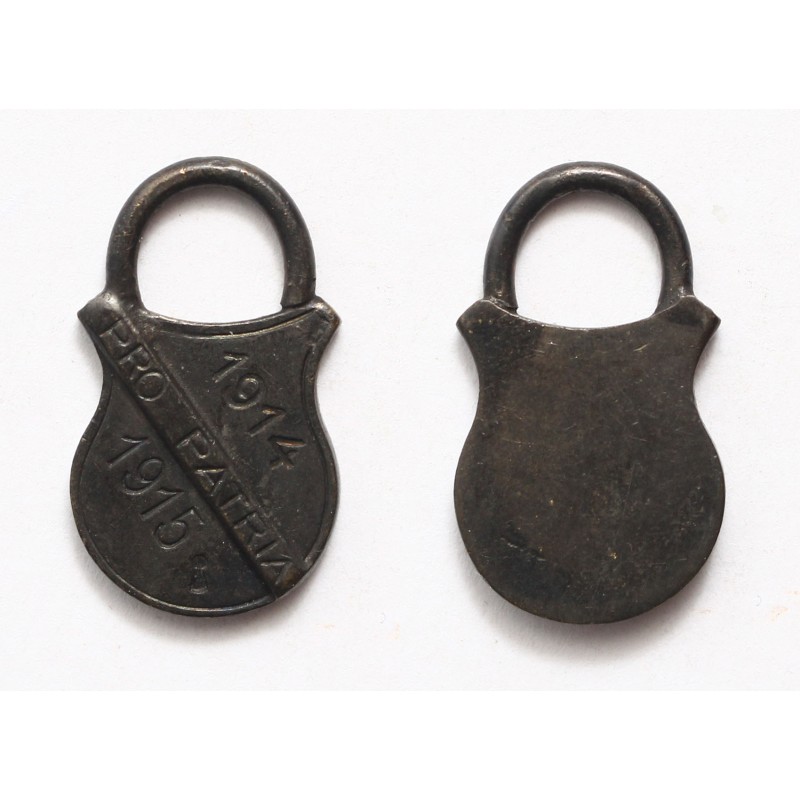 Aranyat vasért Pro Patria 1914-1915 lakat alakú függő