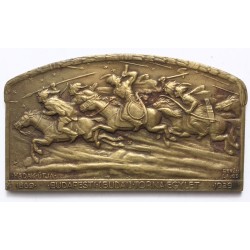 Budapesti Budai Torna Egylet 1929 - Hadak Útja bronz plakett, Berán