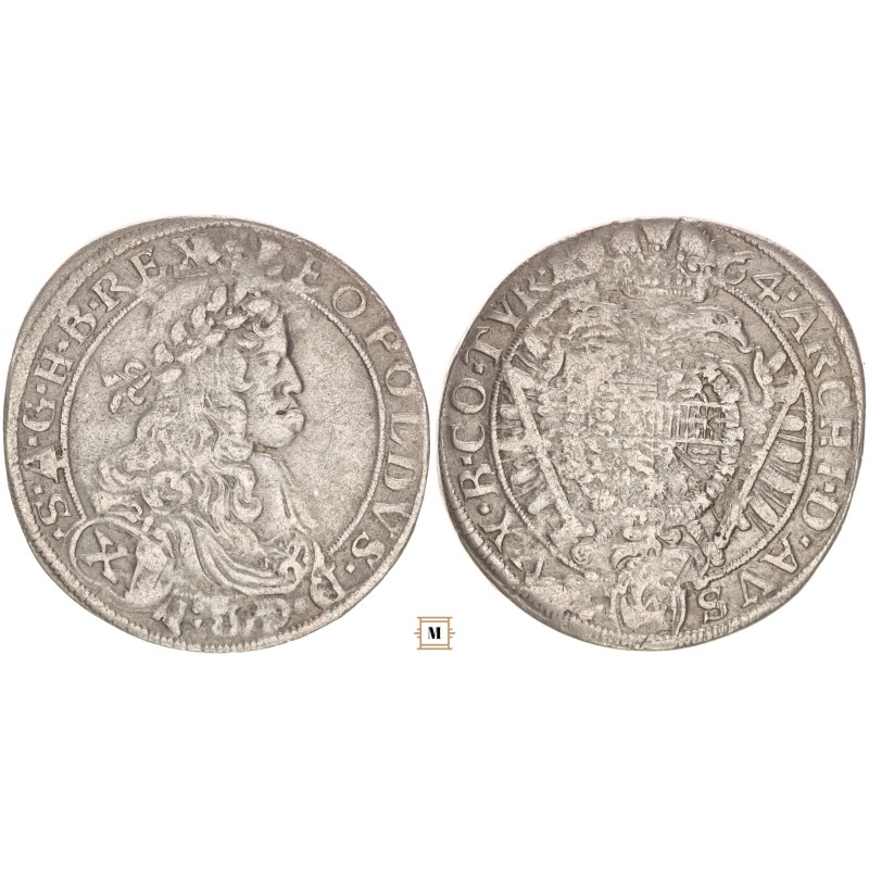 I. Lipót 15 krajcár 1664 Bécs