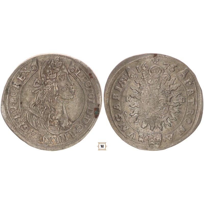 I. Lipót 15 krajcár 1676 KB