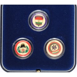 50 ft Mentők-Tűzoltók-Rendőrség matricás érmék díszdobozban