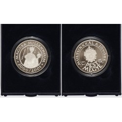 Millenium - Szent István - Pest megye ezüst emlékérem