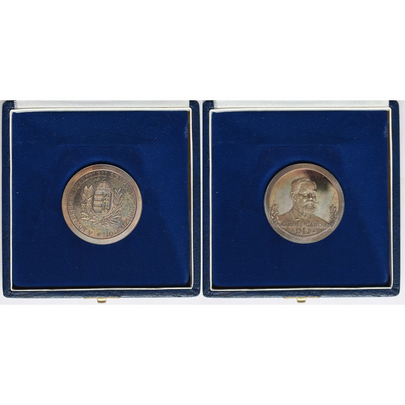 Baross Gábor díj ezüst emlékérem