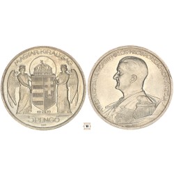 Horthy Miklós 5 pengő 1939 BP