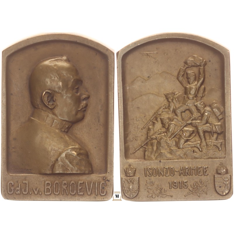 Svetozar Boroevic Tábornagy - Isonzo hadsereg 1915 emlékplakett