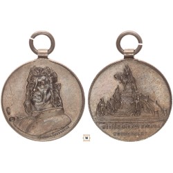 Mátyás Király szobra Kolozsvárt ezüst emlékérem