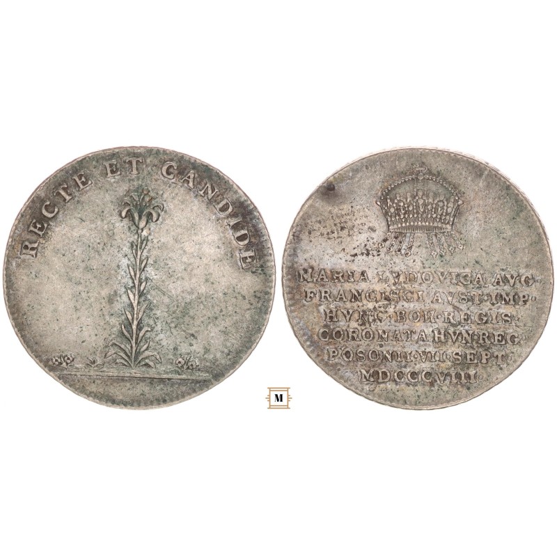 Mária Ludovika pozsonyi koronázási zseton 1808