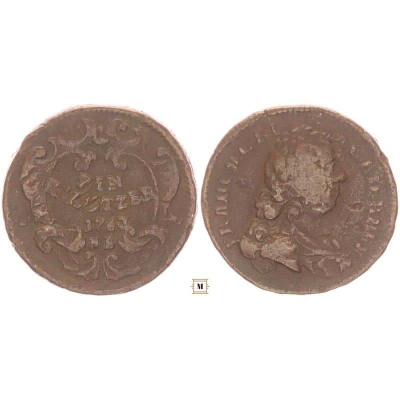 Lotharingiai Ferenc 1 krajcár 1763 NB