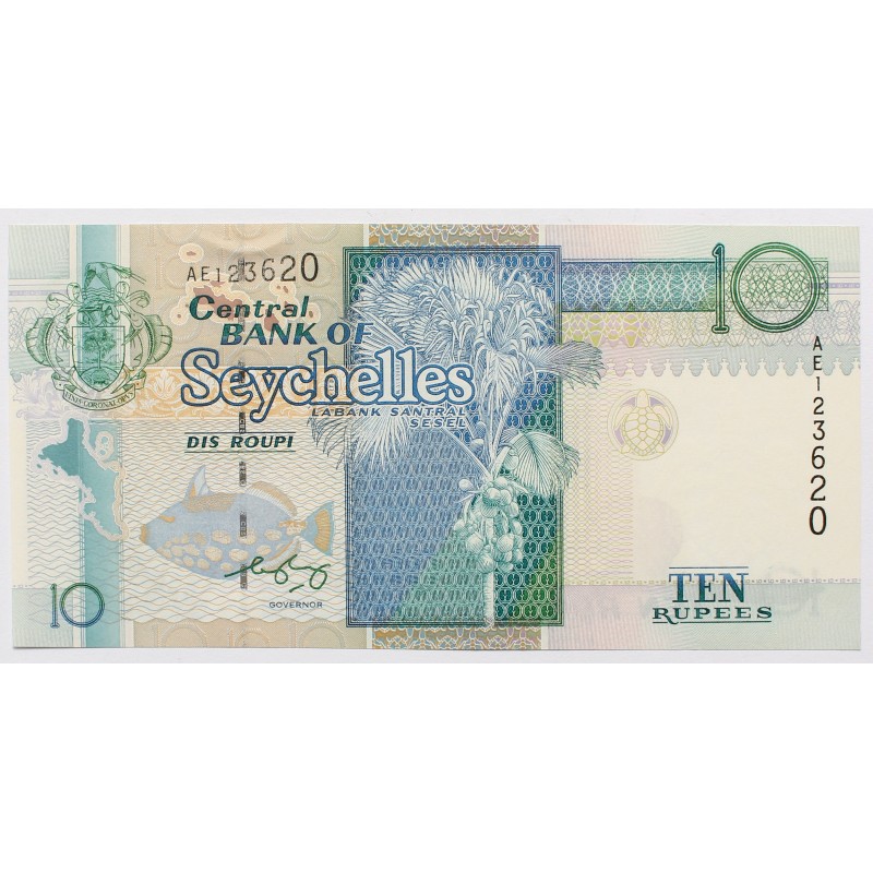 Seychelles - szigetek 10 rúpia én. /1998-2008/