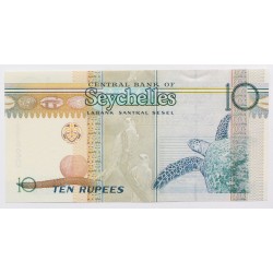 Seychelles - szigetek 10 rúpia én. /1998-2008/