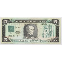 Libéria 5 dollár 1989