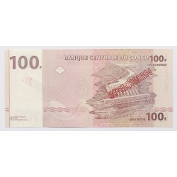 Kongó 100 frank 1997 SPECIMEN Minta