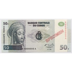 Kongó 50 frank 1997 SPECIMEN