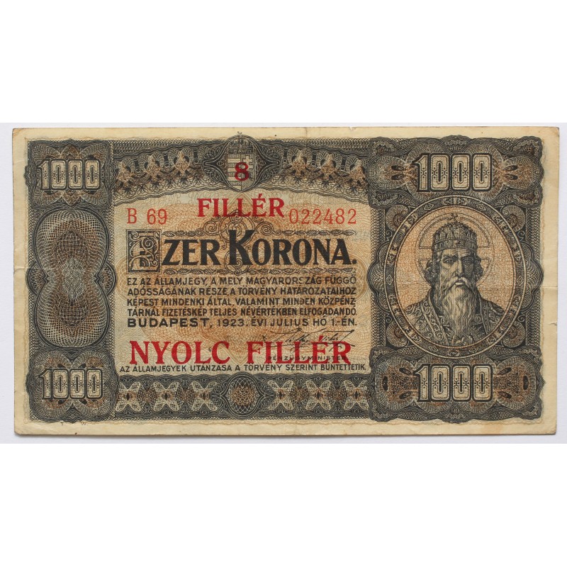 1000 korona 8 fillér 1923