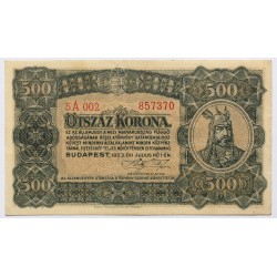 500 korona 1923 Pénzjegynyomda