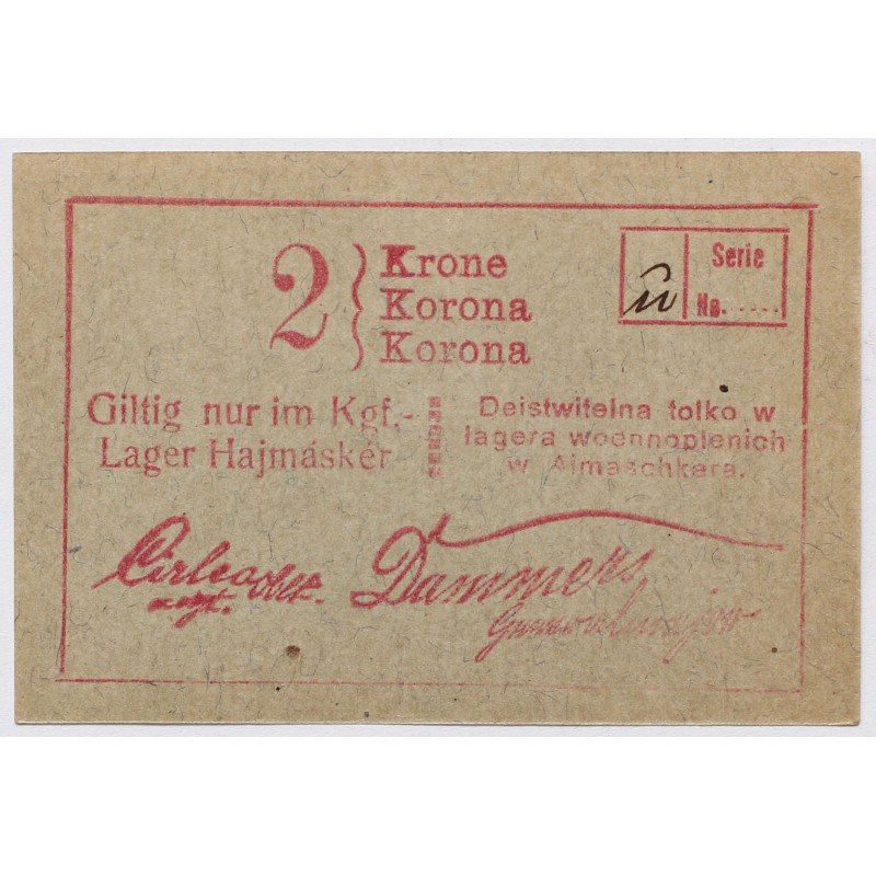 Hadifogolytábor Hajmáskér 2 korona
