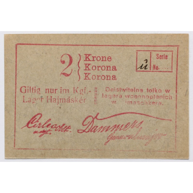 Hadifogolytábor Hajmáskér 2 korona