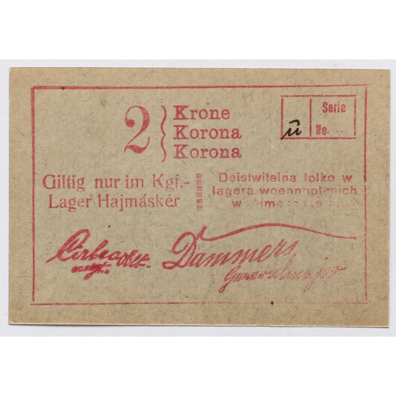 Hadifogolytábor Hajmáskér 2 korona