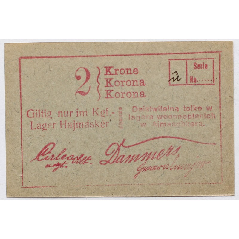 Hadifogolytábor Hajmáskér 2 korona