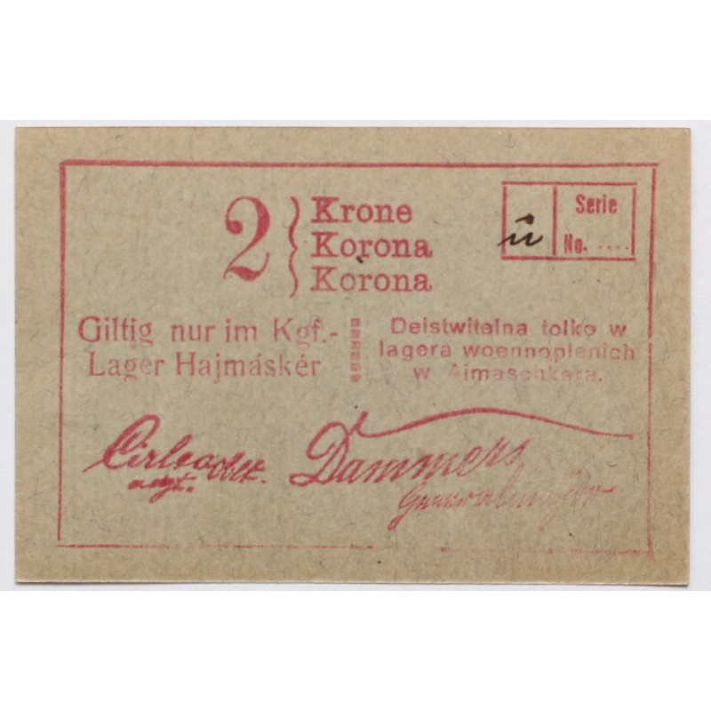 Hadifogolytábor Hajmáskér 2 korona